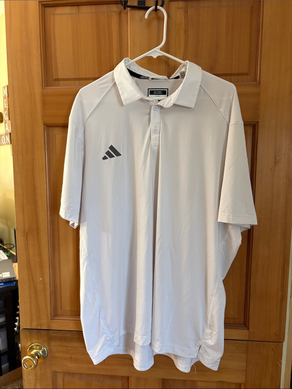 adidas Men’s White Golf Polo with Subtle Logo